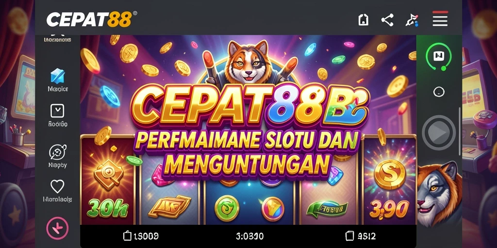 Screenshot gameplay <strong>CEPAT88</strong> menampilkan gulungan slot dengan efek visual menarik.