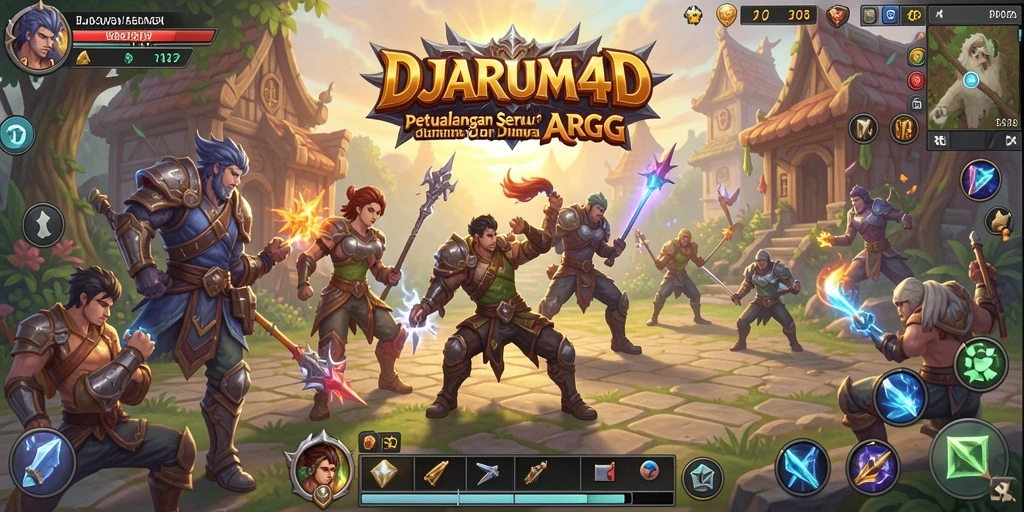 Screenshot dari gameplay <strong>DJARUM4D</strong> menampilkan petualangan seru di dunia fantasi.