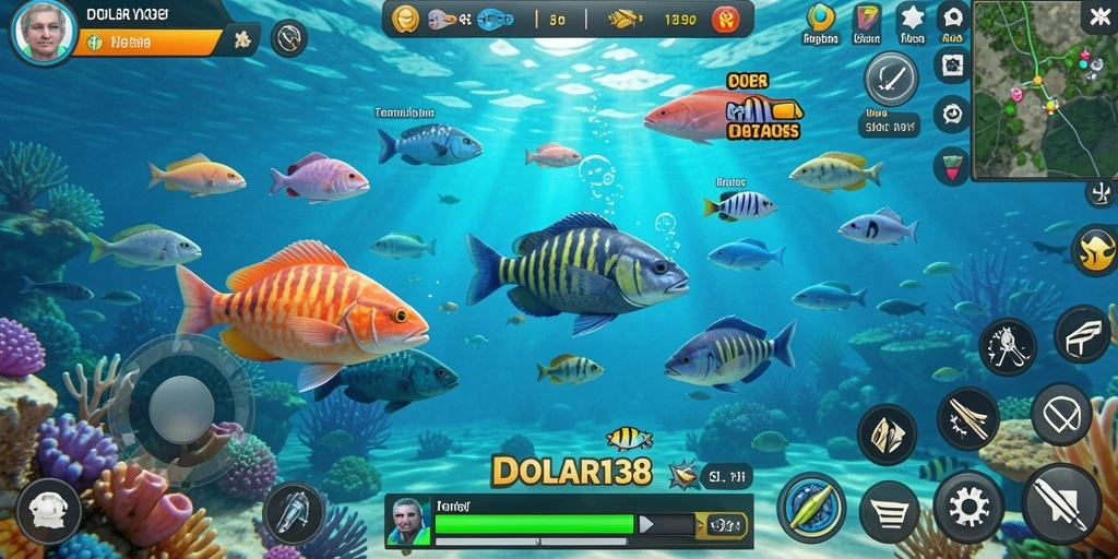 Tangkapan ikan yang beragam dalam gameplay DOLAR138.