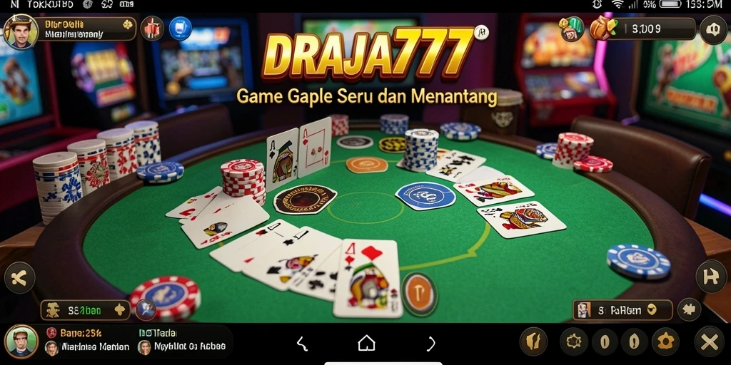 Tampilan seru gameplay DRAJA777 dengan pemain yang bersaing.