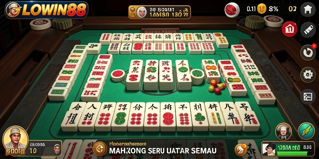 Tangkapan layar GLOWIN88 menunjukkan gameplay Mahjong yang menarik.
