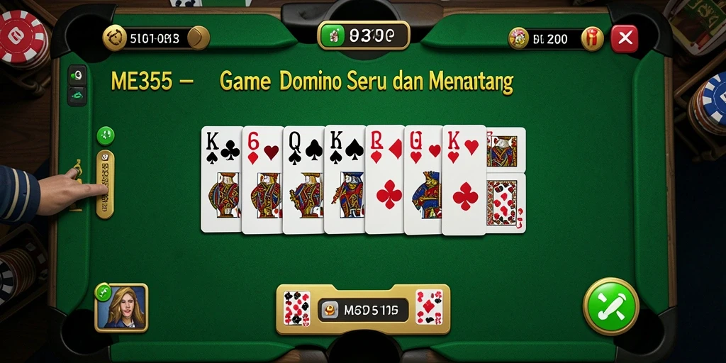 Tampilan gameplay utama dari ME355 dengan domino yang menarik.