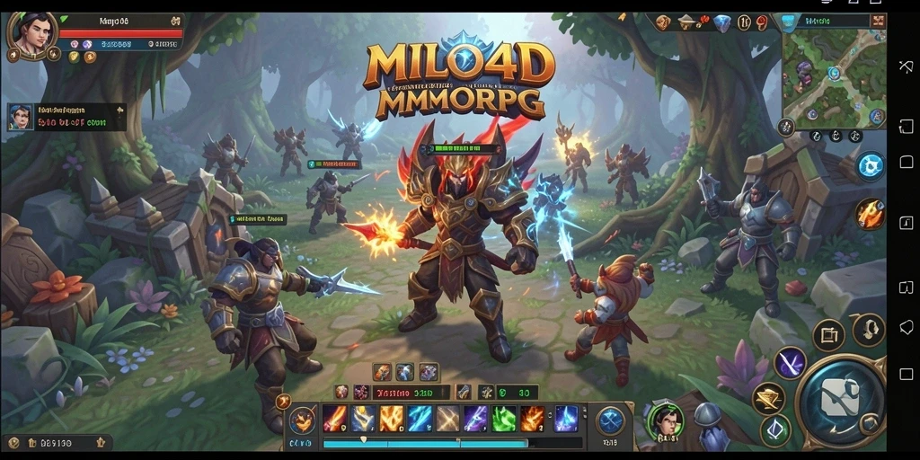 Tampilan gameplay epik dari MILO4D dalam dunia MMORPG.