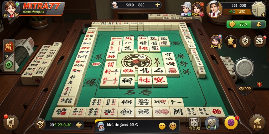 Tampilan utama gameplay <strong>MITRA77</strong> yang seru dan penuh strategi Mahjong.