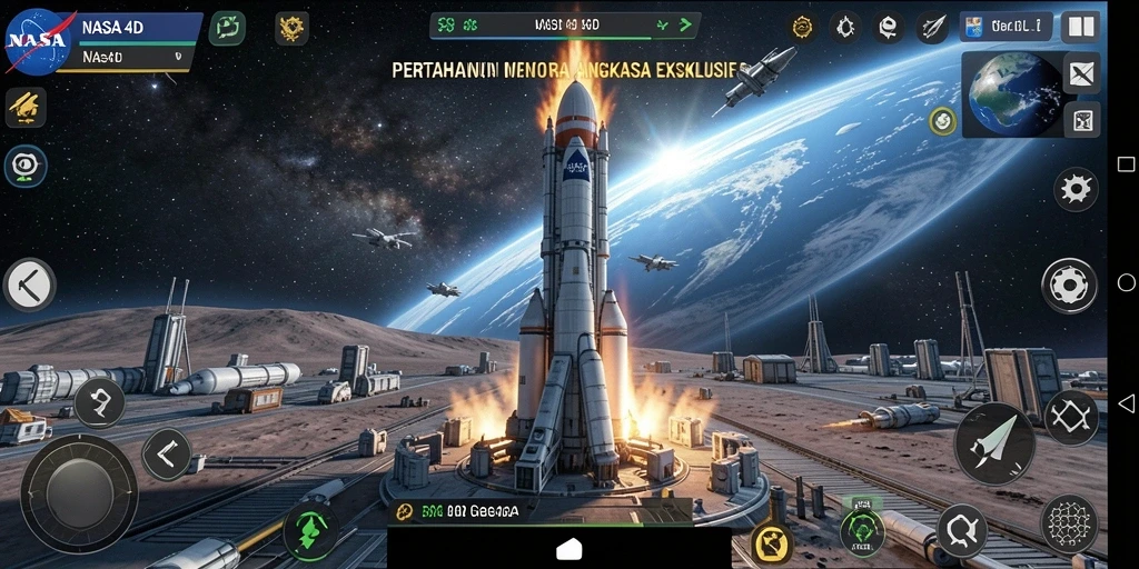 Tangkapan layar <strong>NASA4D</strong> yang menunjukkan aksi pertahanan menara seru.