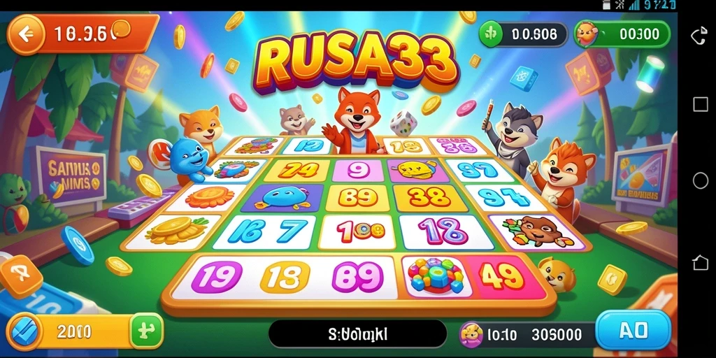 Gameplay RUSA33 yang seru dan menantang dalam permainan Bingo.